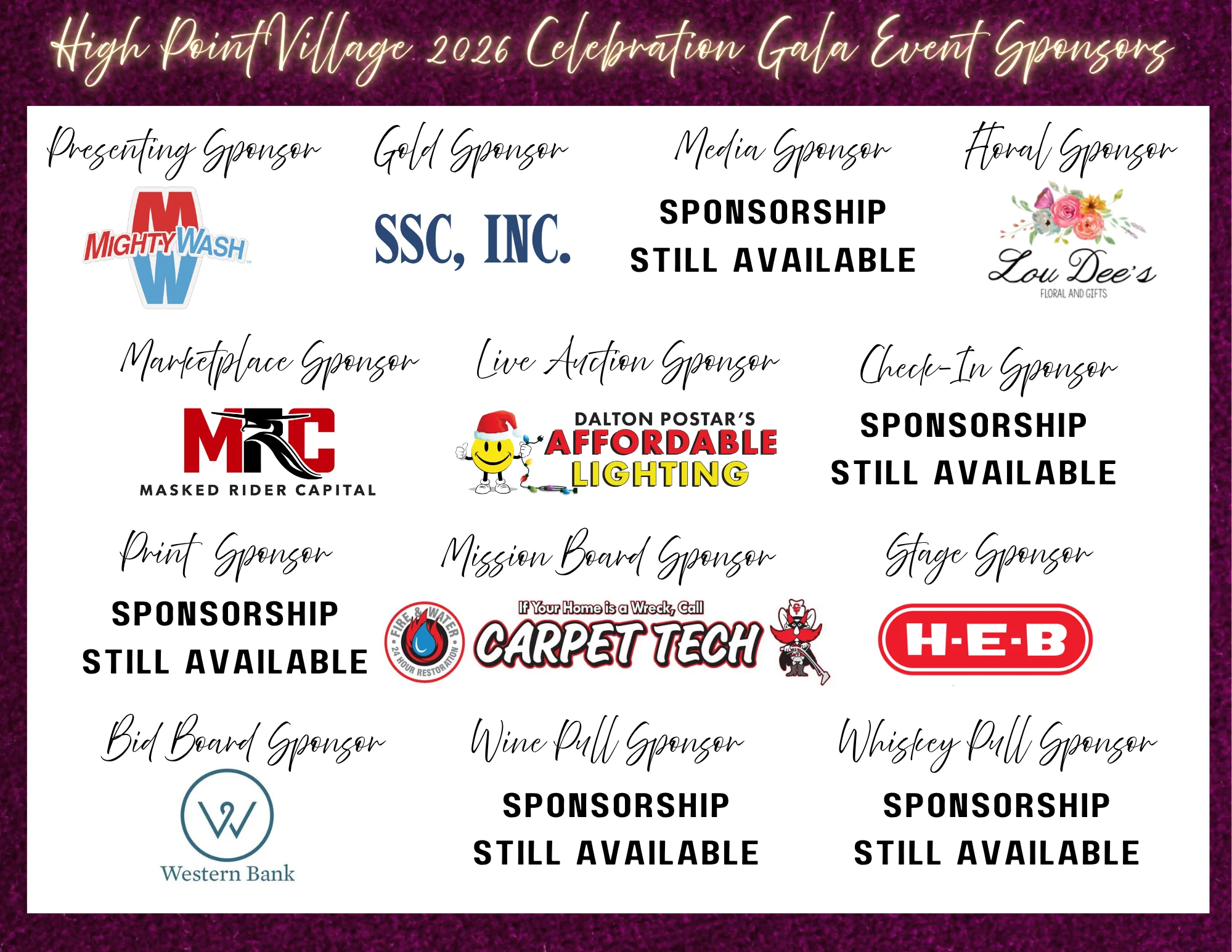 Event Sponsors